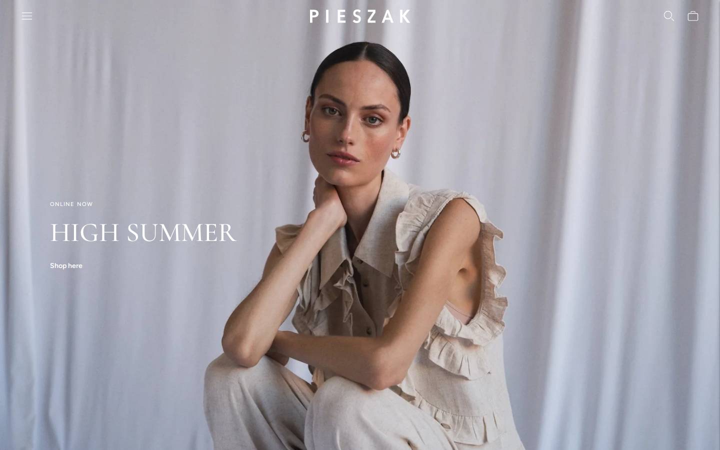 pieszakshop.eu homepage screenshot