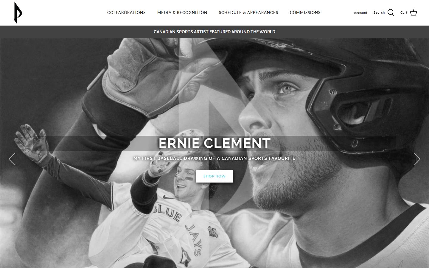 pietensart.ca homepage screenshot