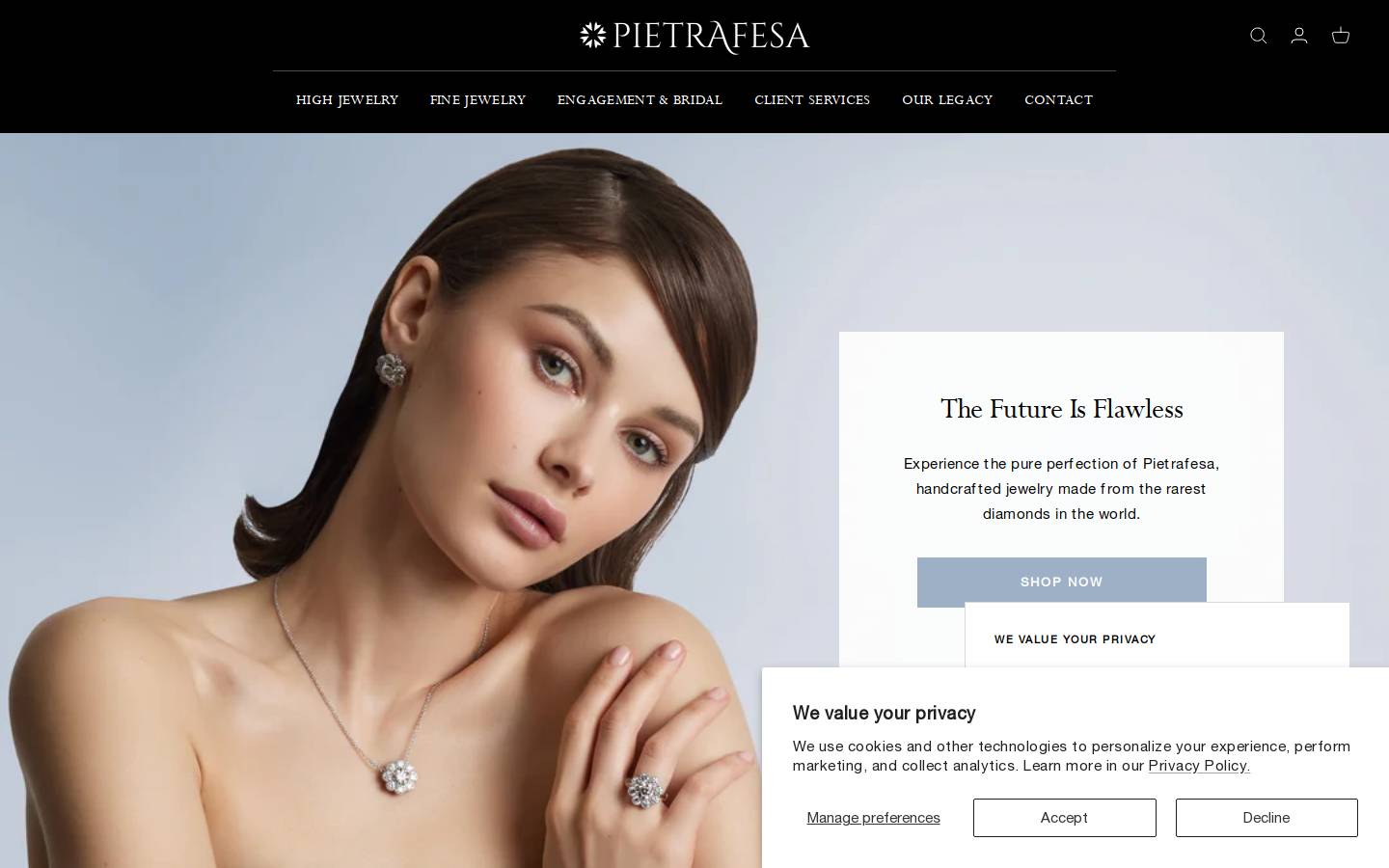 pietrafesa.com homepage screenshot