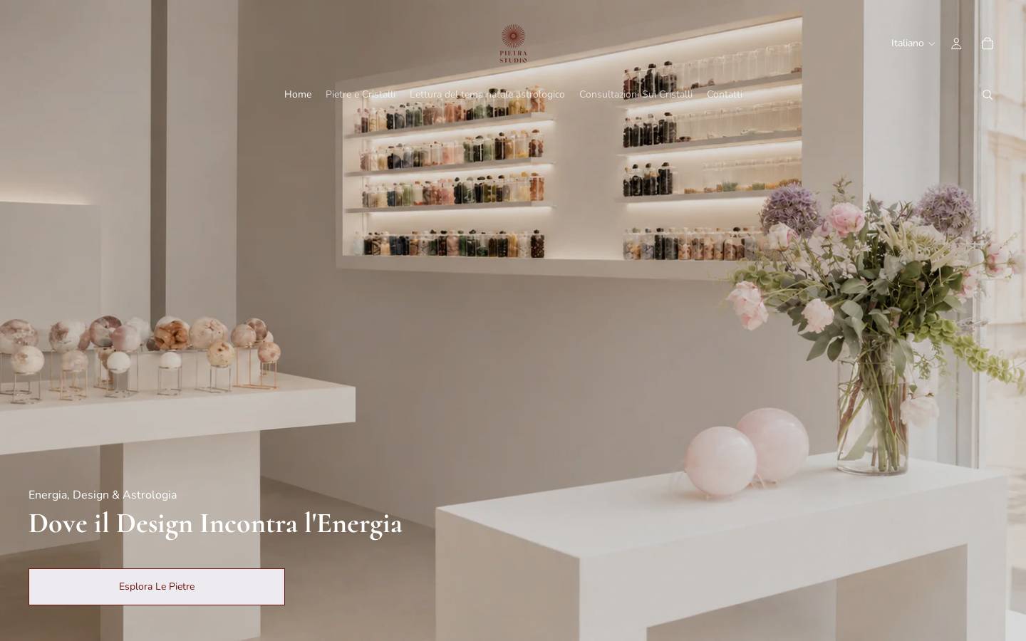 pietrastudiomilano.com homepage screenshot