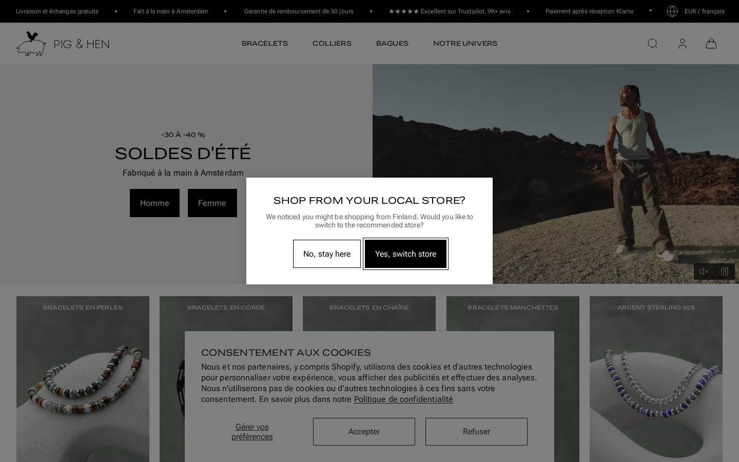 Pig & Hen homepage screenshot