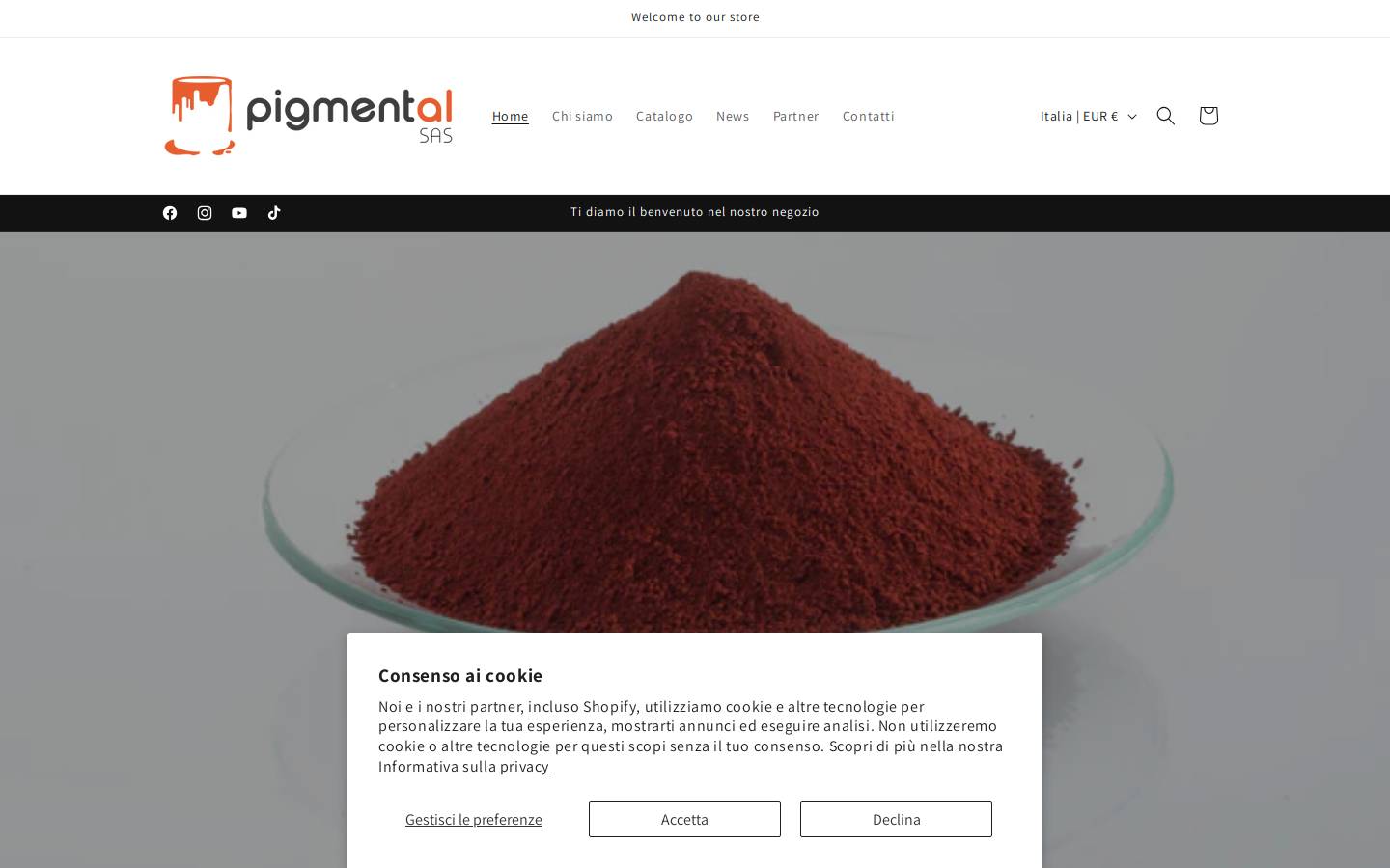 pigmental.it homepage screenshot