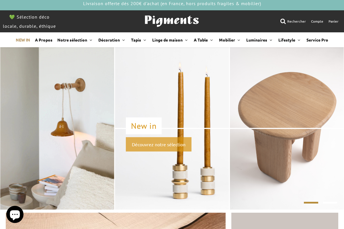 Pigments homepage screenshot