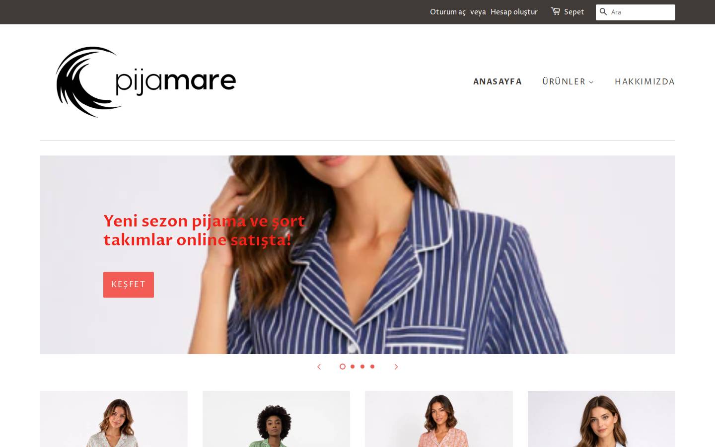 pijamare.com homepage screenshot