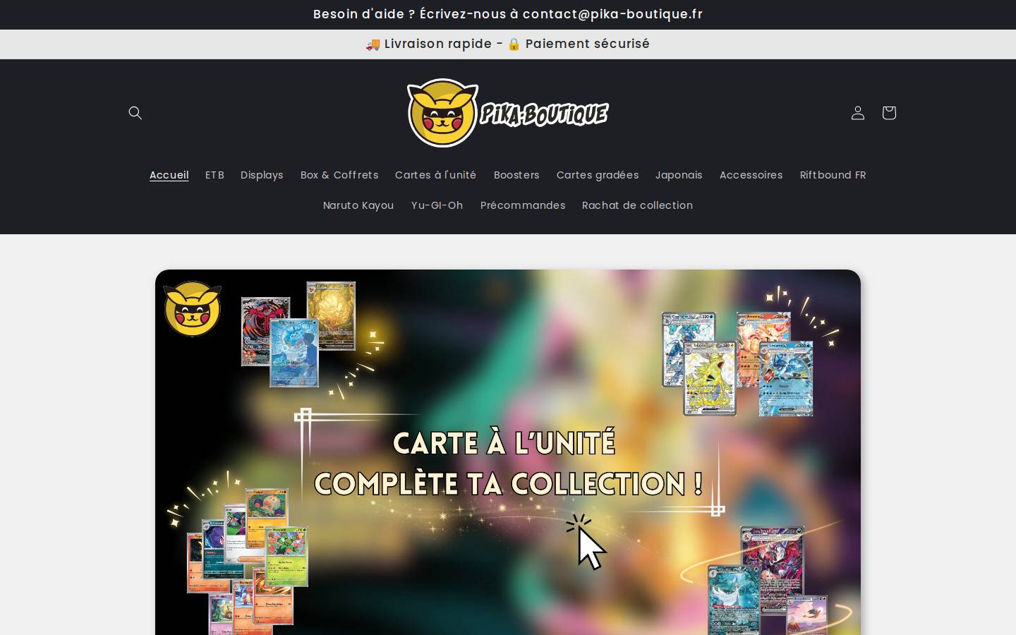 pika-boutique homepage screenshot