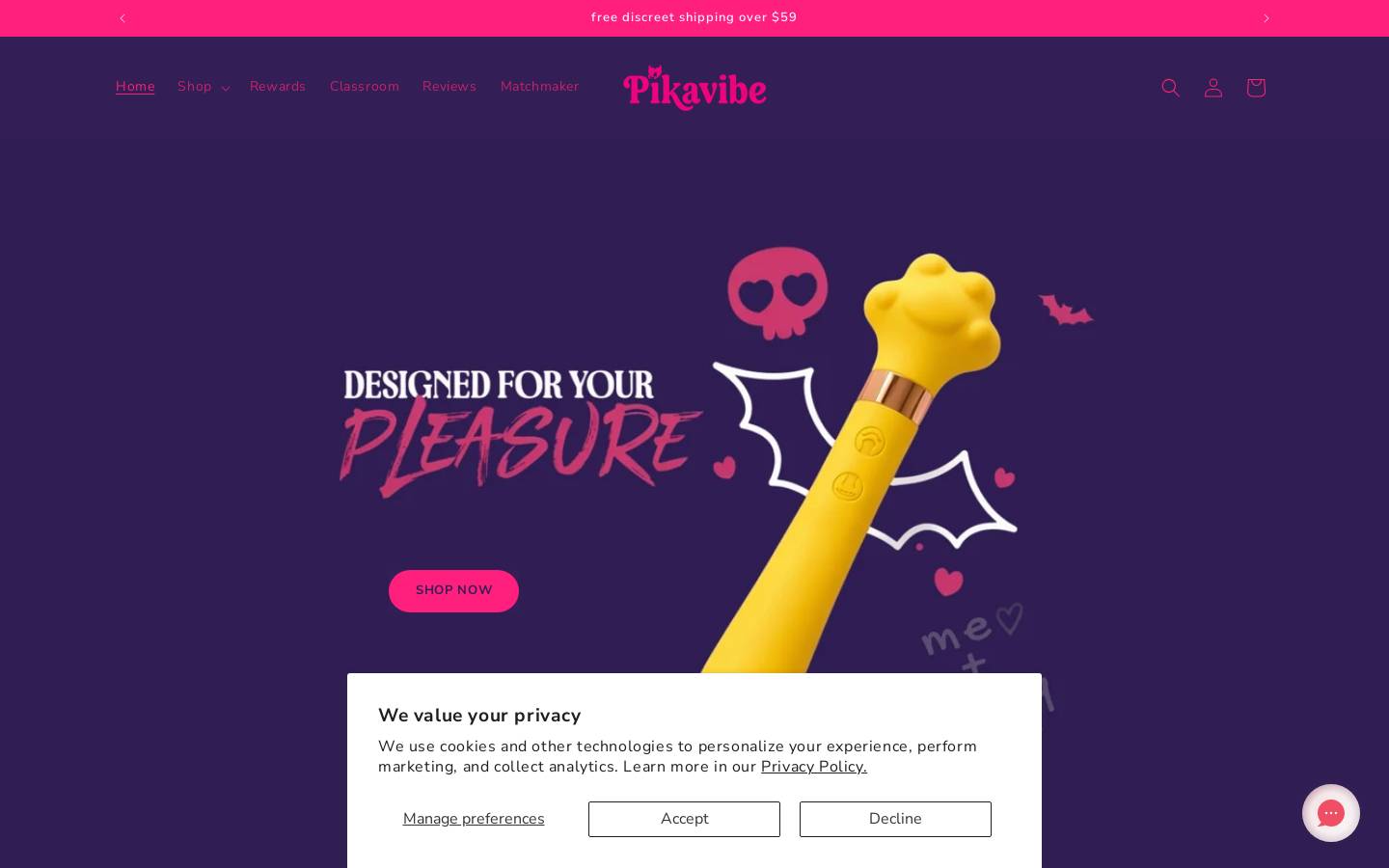 pikavibe.com homepage screenshot