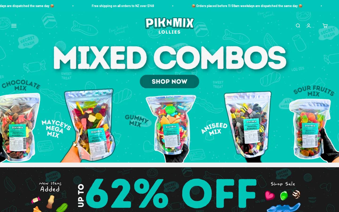 piknmix.co.nz homepage screenshot