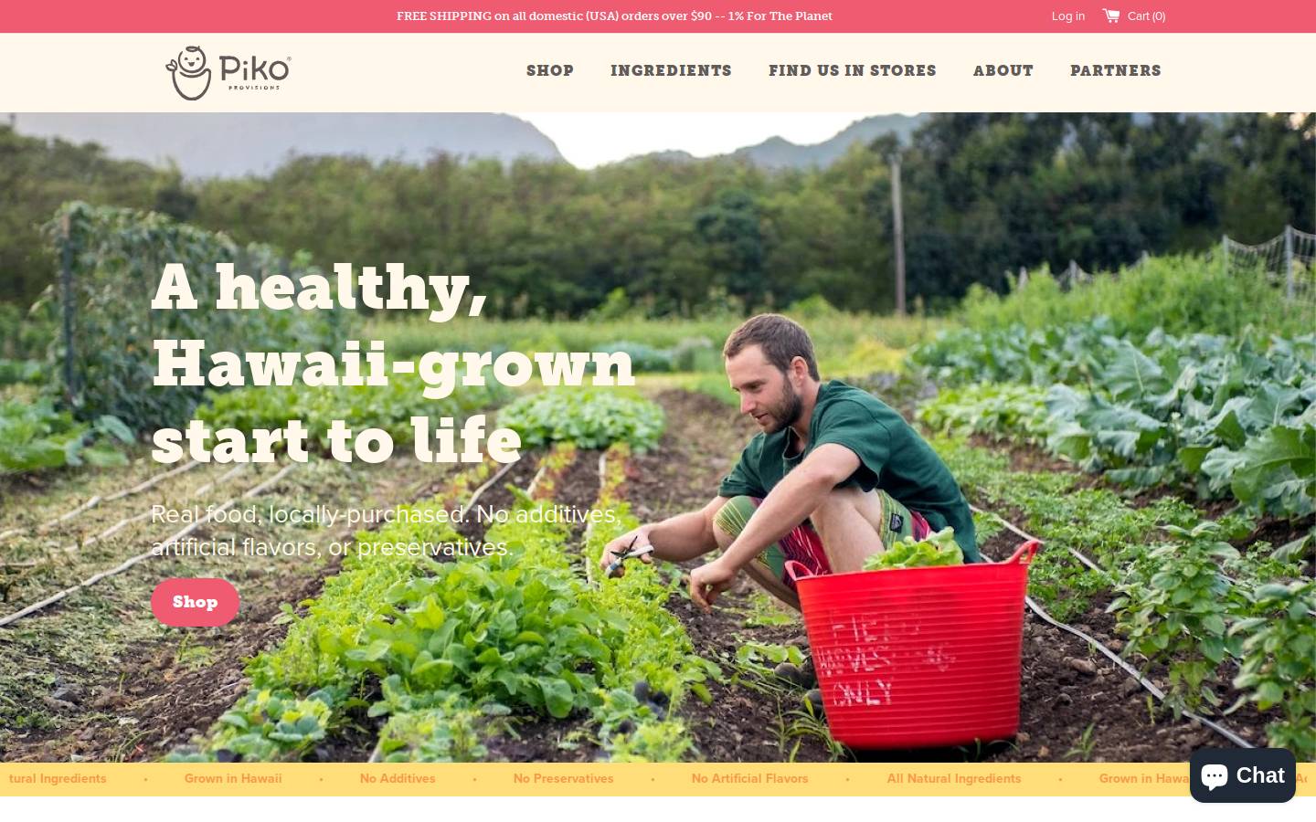 pikoprovisions.com homepage screenshot