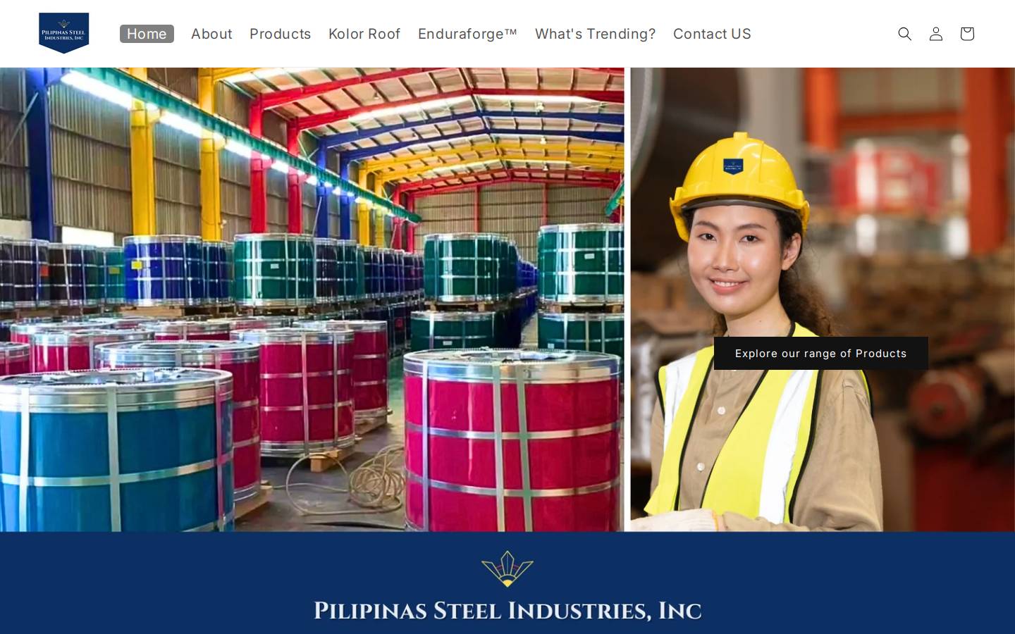 pilipinassteelindustriesinc.com homepage screenshot