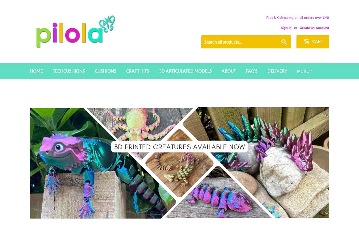 pilola.co.uk homepage screenshot