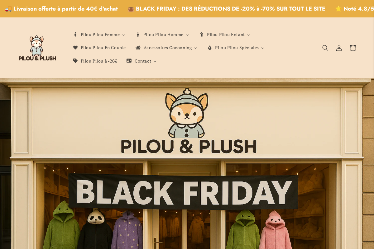 Pilouplush homepage screenshot
