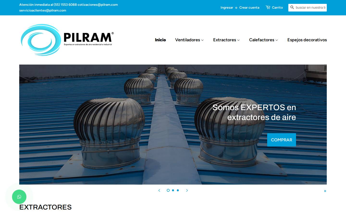 pilram.com homepage screenshot