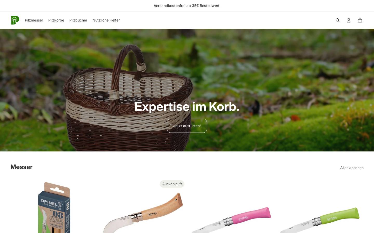 pilzrevier.de homepage screenshot