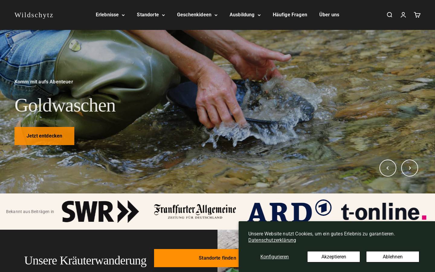 pilzwanderung.com homepage screenshot