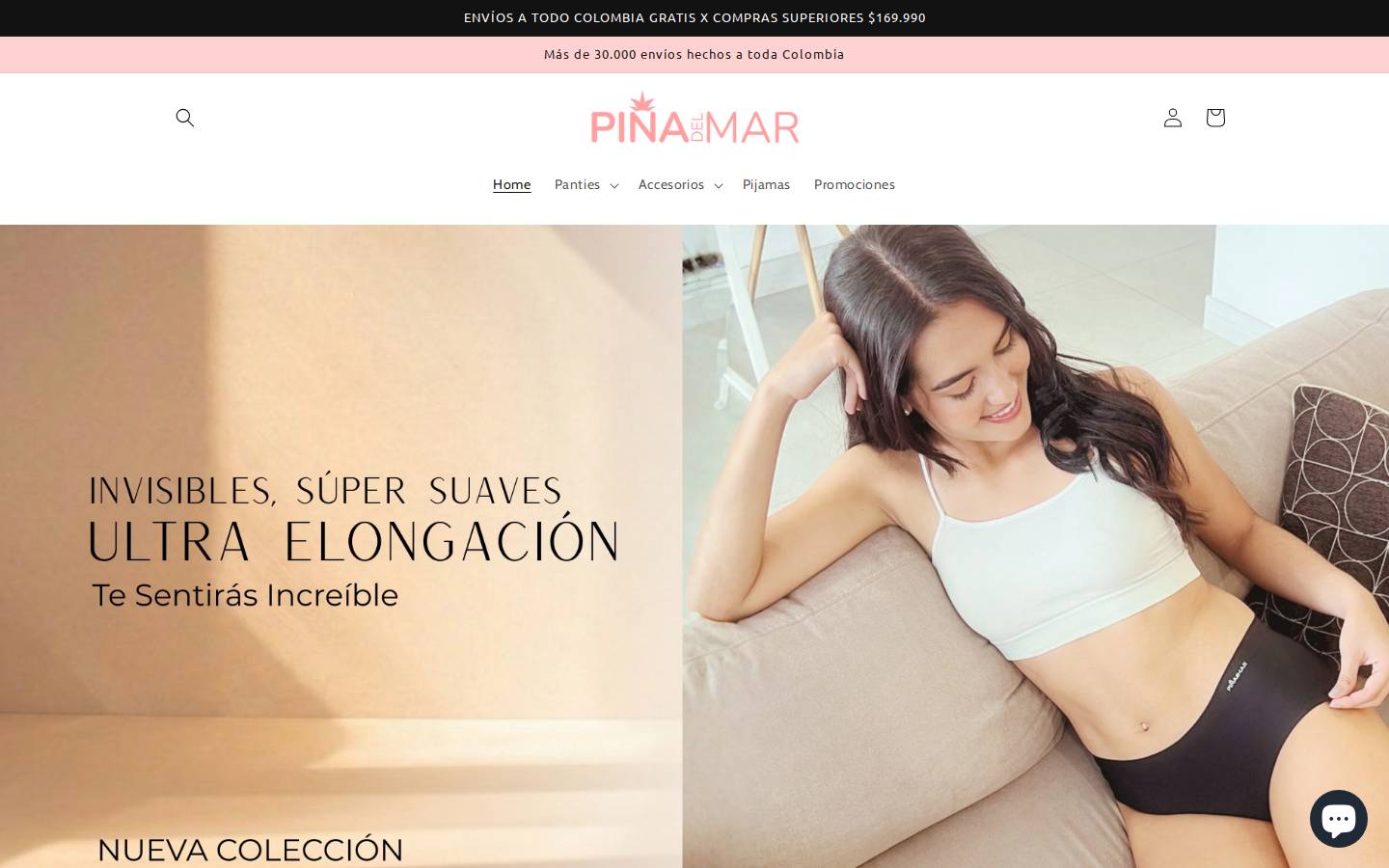 pinadelmar.com homepage screenshot