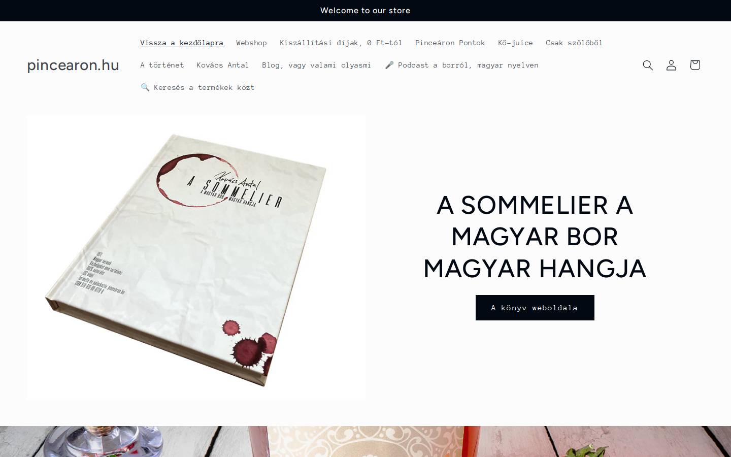pincearon.hu homepage screenshot
