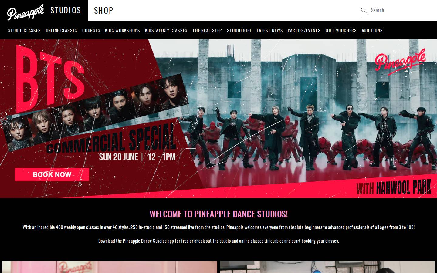 Pineapple homepage screenshot