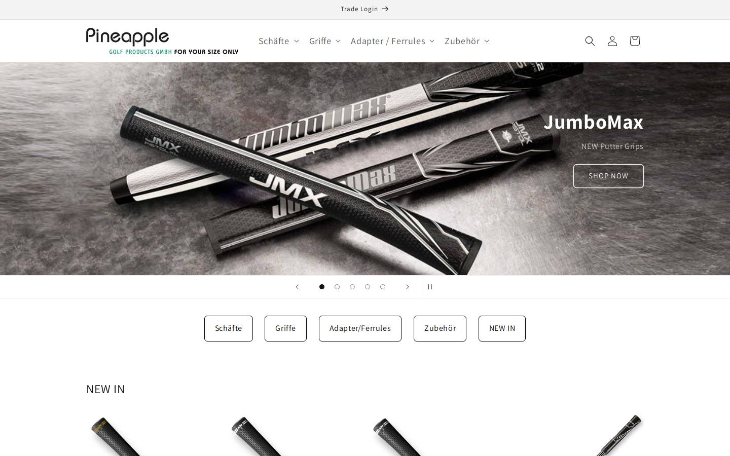 pineapplegolf.de homepage screenshot
