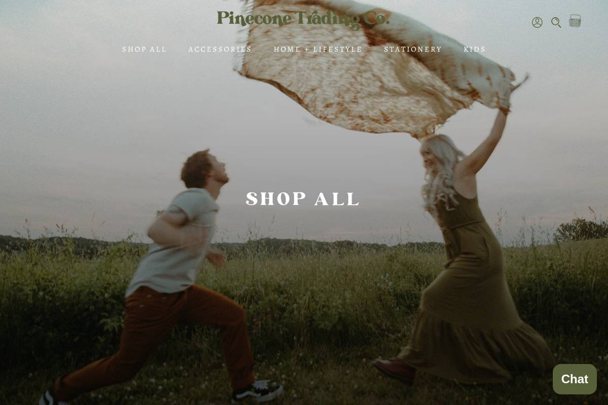 pineconetradingco.com homepage screenshot