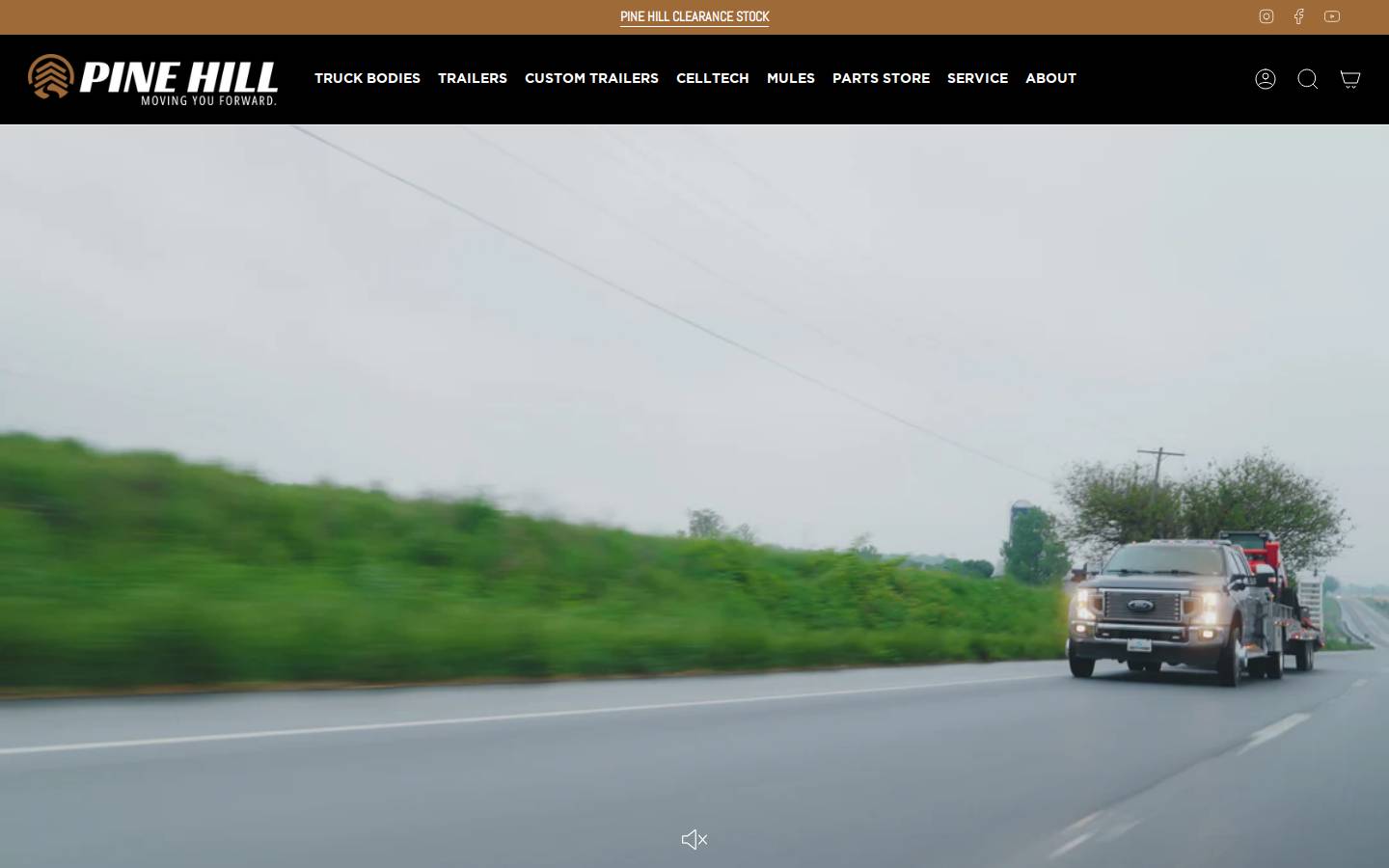 pinehilltrailersales.com homepage screenshot