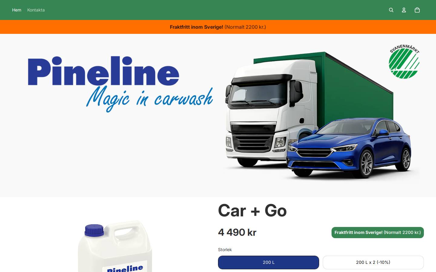pineline.se homepage screenshot