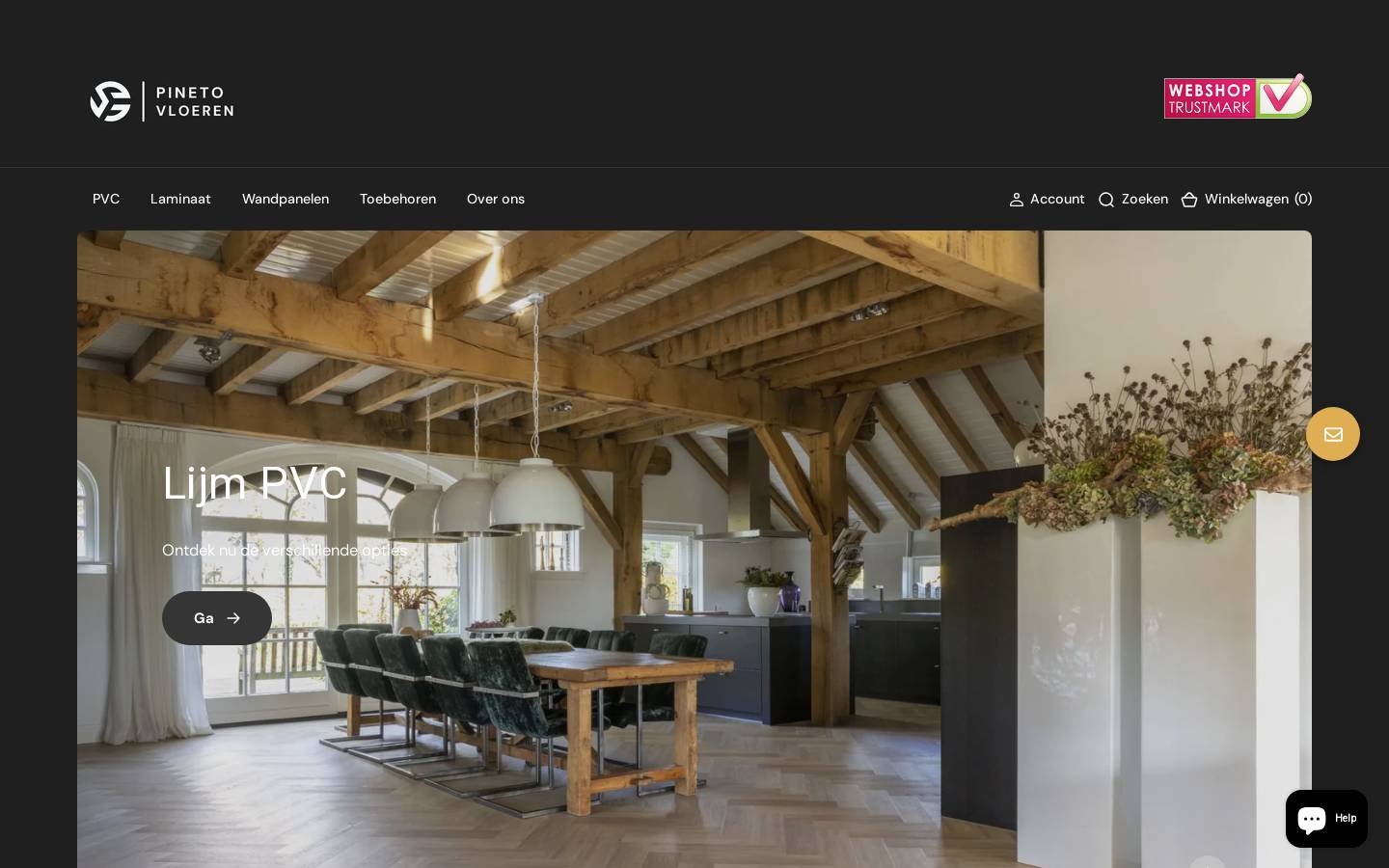Pineto homepage screenshot