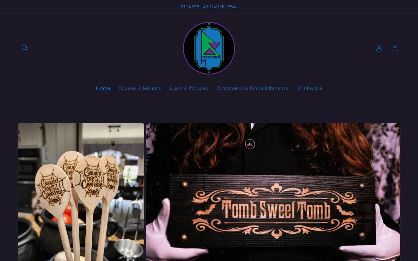 pinewaterhermitage.com homepage screenshot