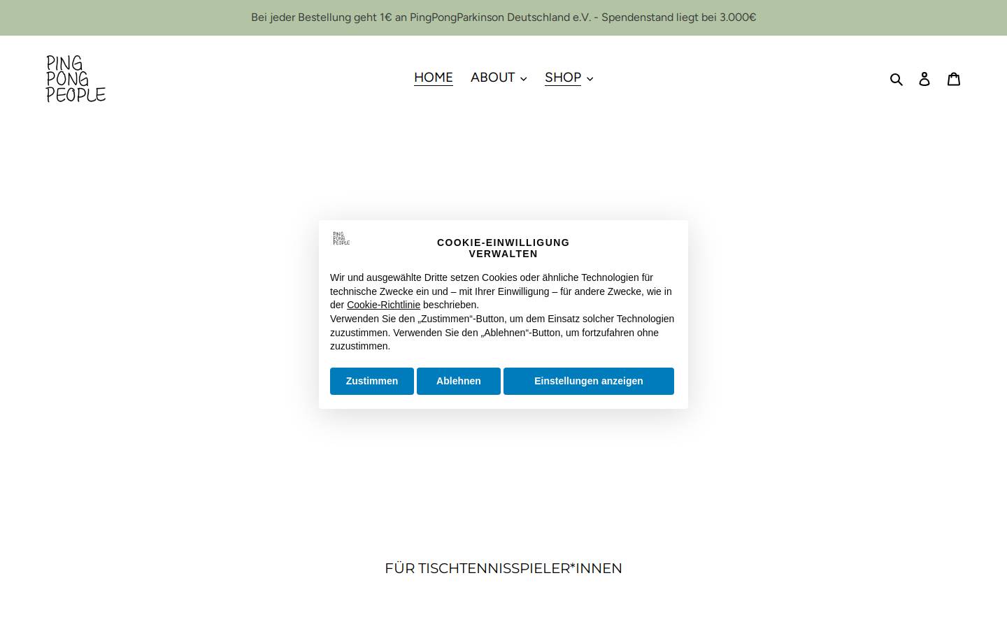 pingpongpeople.com homepage screenshot