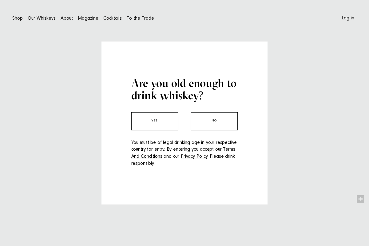 Pinhook Bourbon homepage screenshot
