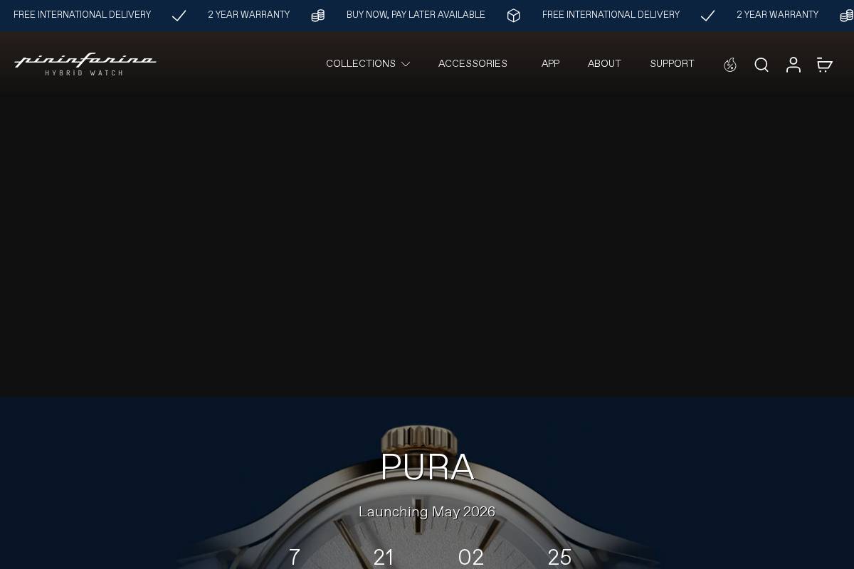 pininfarinahybridwatch.com homepage screenshot