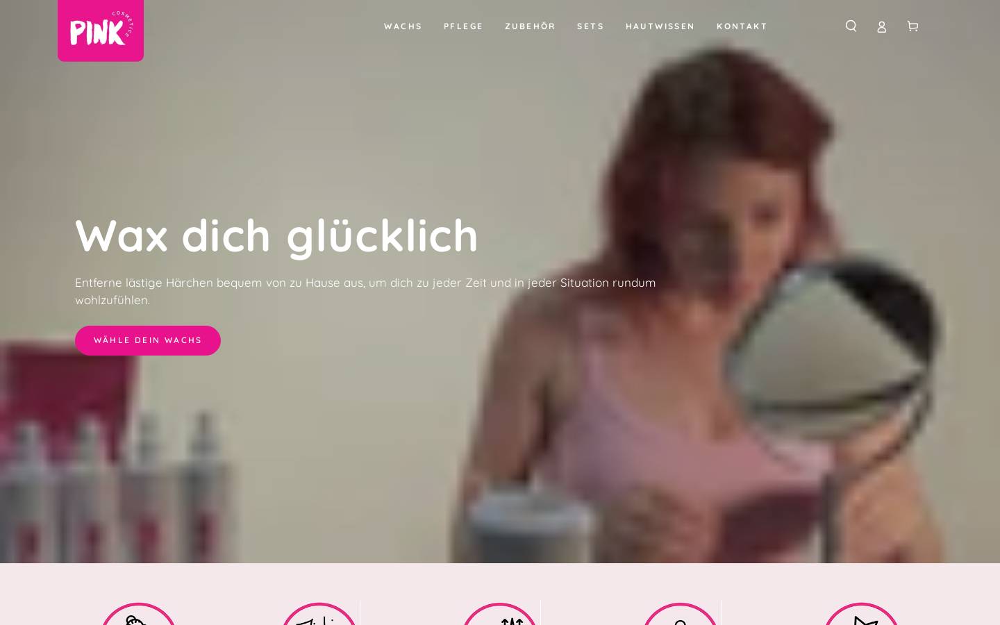 pink-wax.com homepage screenshot