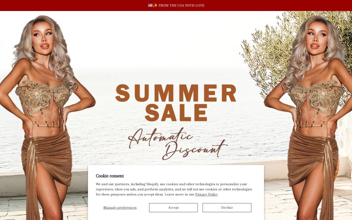 pinkappledresses.com homepage screenshot