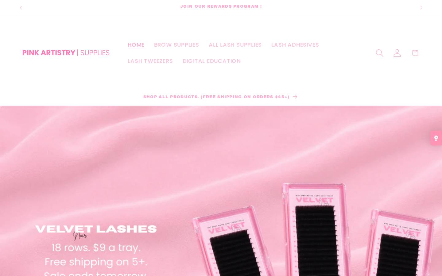 pinkartistry.com homepage screenshot