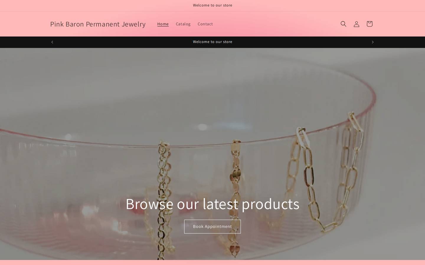 pinkbaron.com homepage screenshot