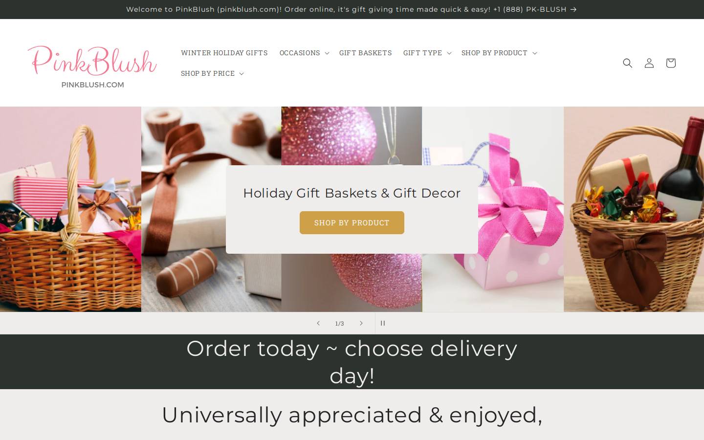pinkblush.com homepage screenshot