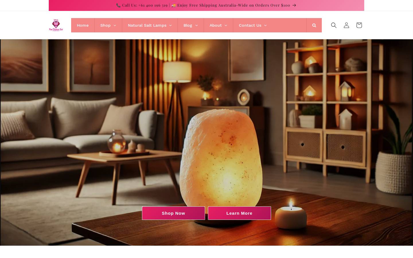 pinkdiamondsalt.com.au homepage screenshot