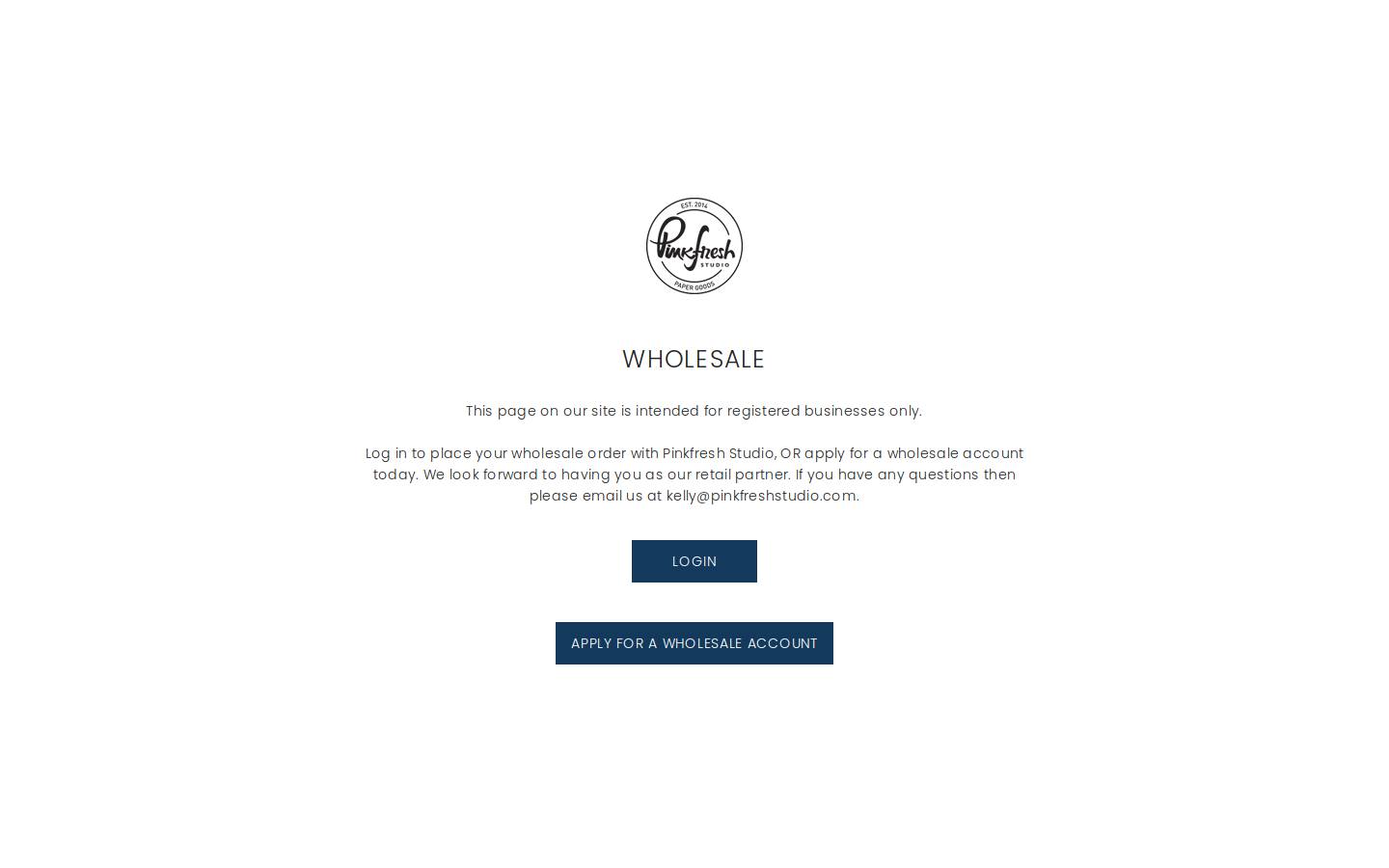pinkfreshstudiowholesale.com homepage screenshot
