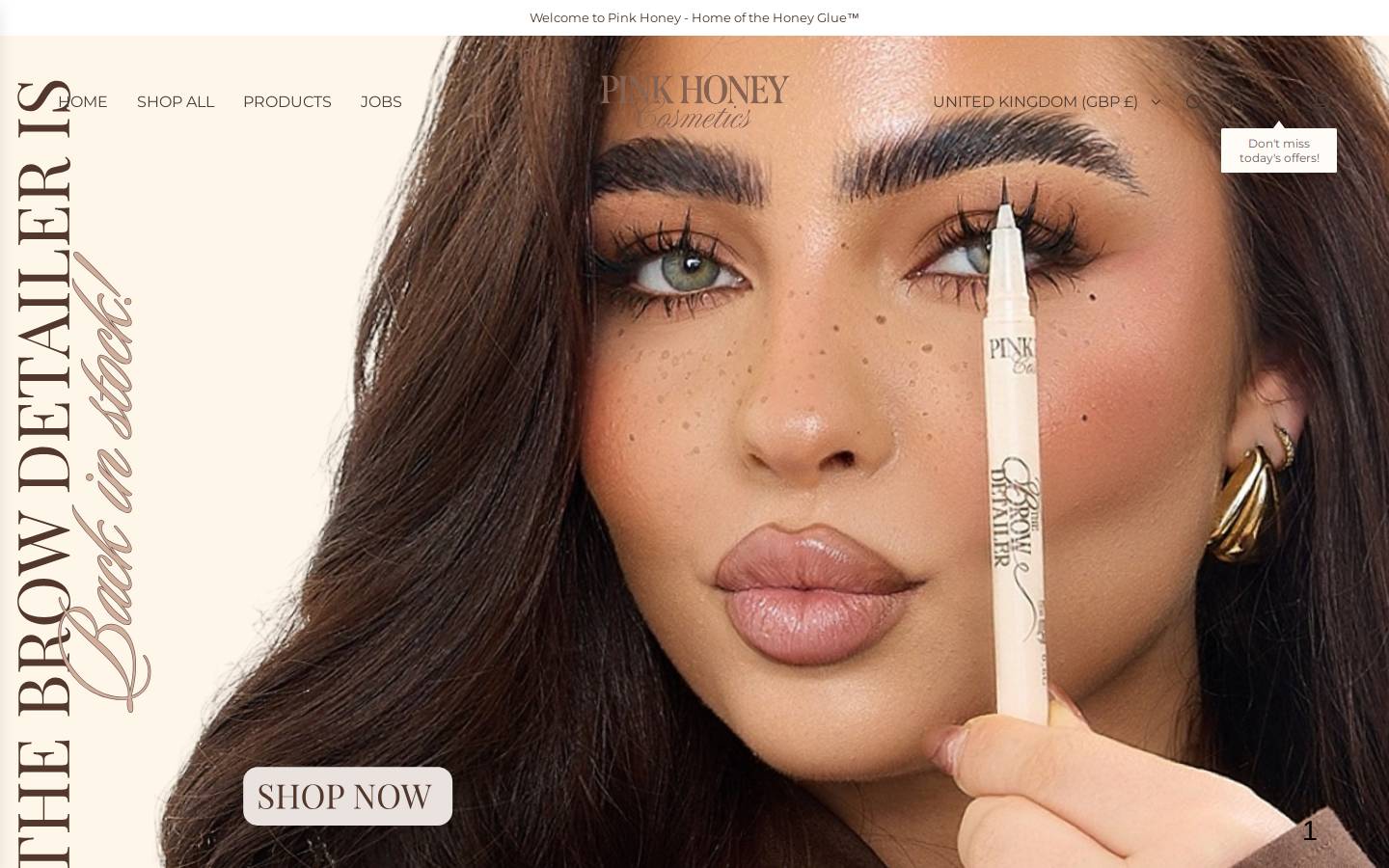 pinkhoney.co.uk homepage screenshot
