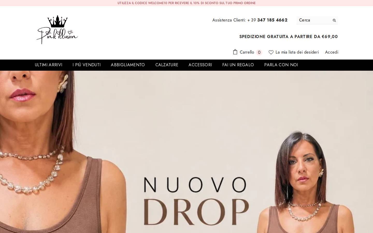 pinkillusion.it homepage screenshot
