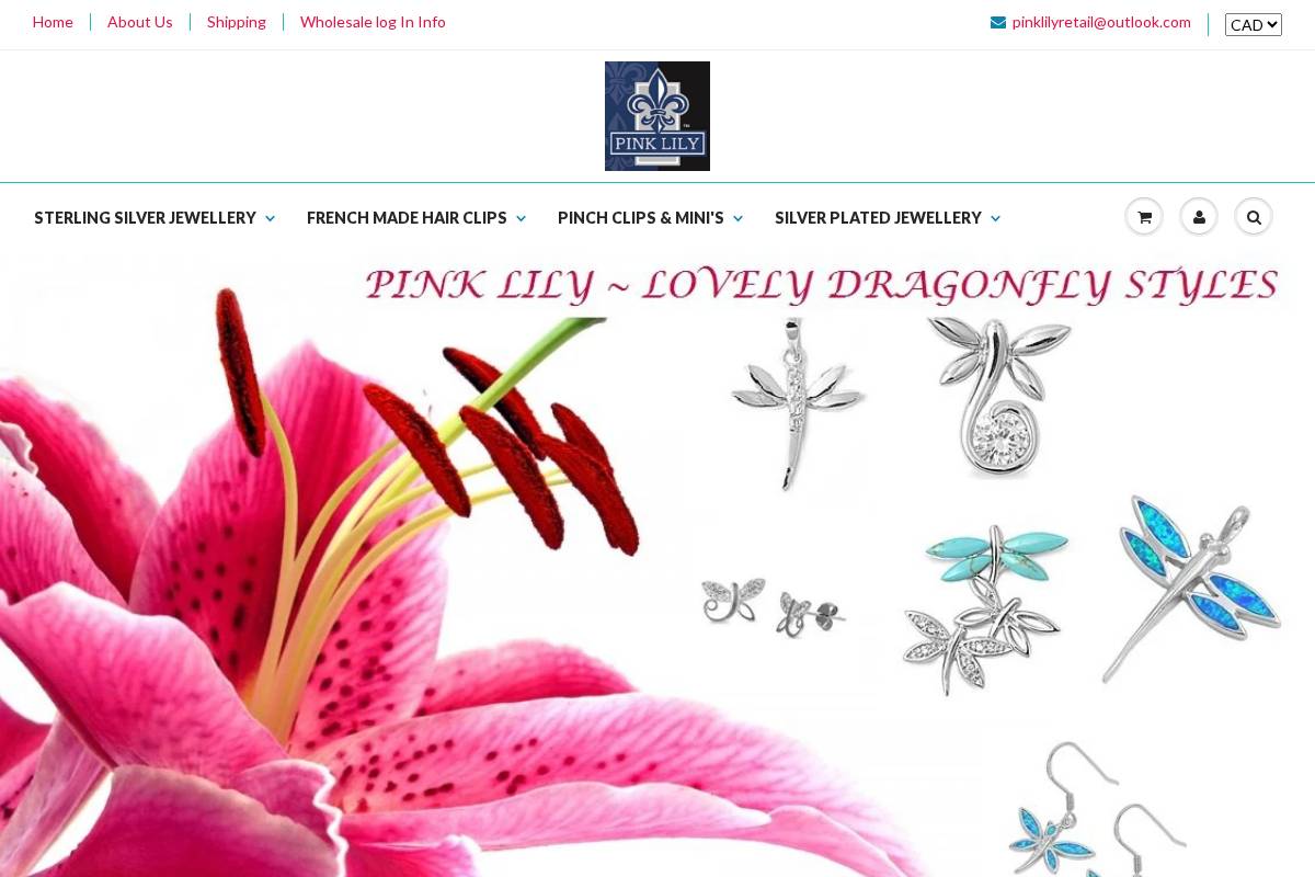 pinklilyretail.com homepage screenshot