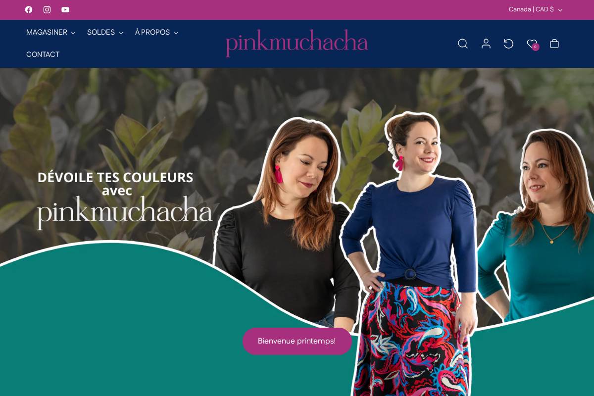 pinkmuchacha.com homepage screenshot