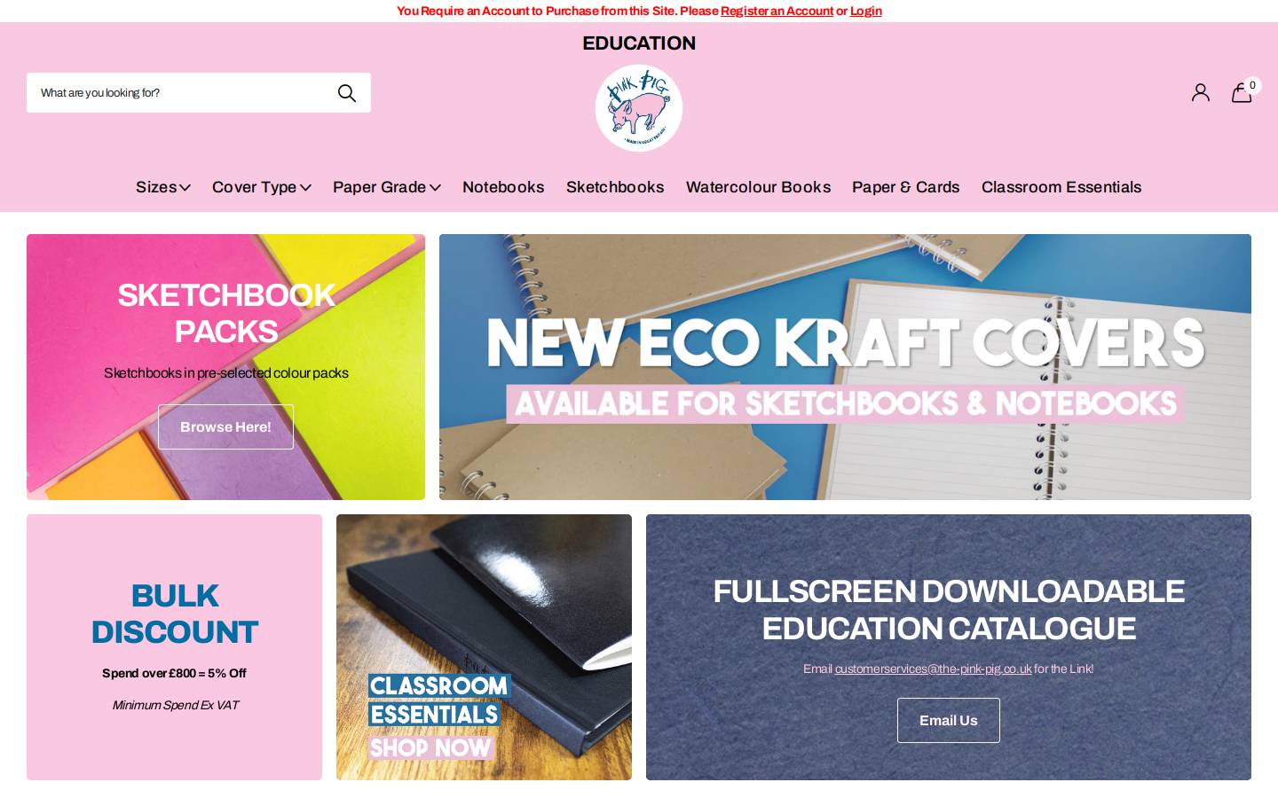 pinkpigeducation.co.uk homepage screenshot
