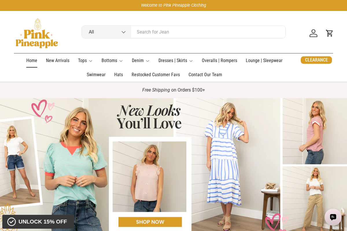pink pineapple homepage screenshot