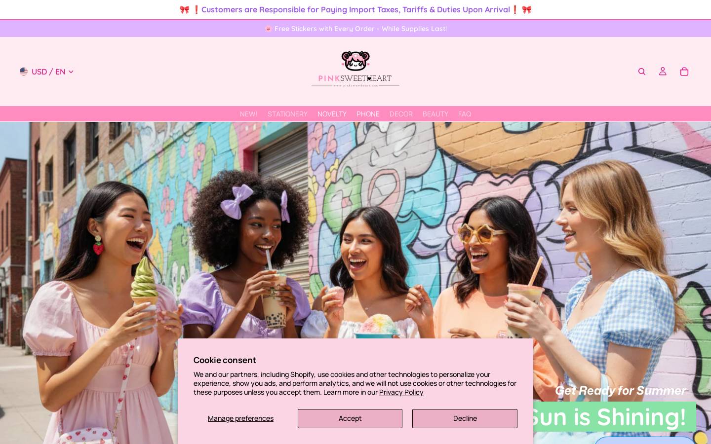 pinksweetheart.com homepage screenshot