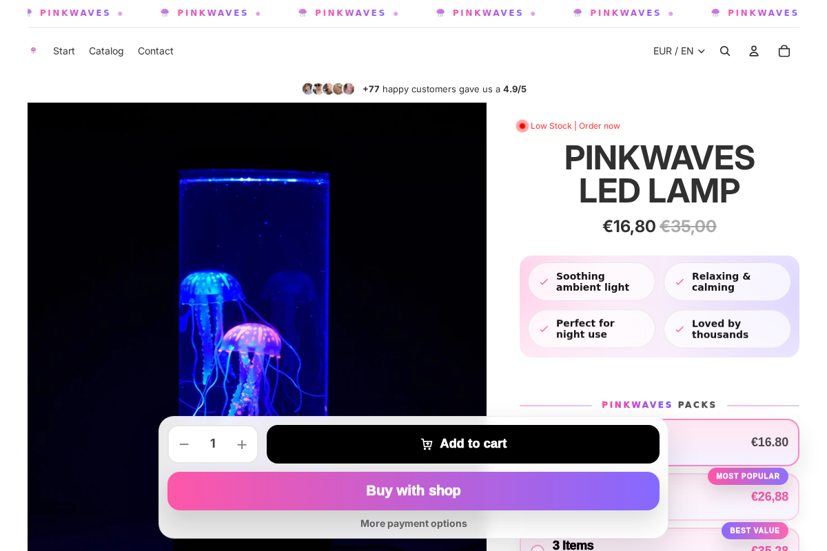 Pinkwaves homepage screenshot