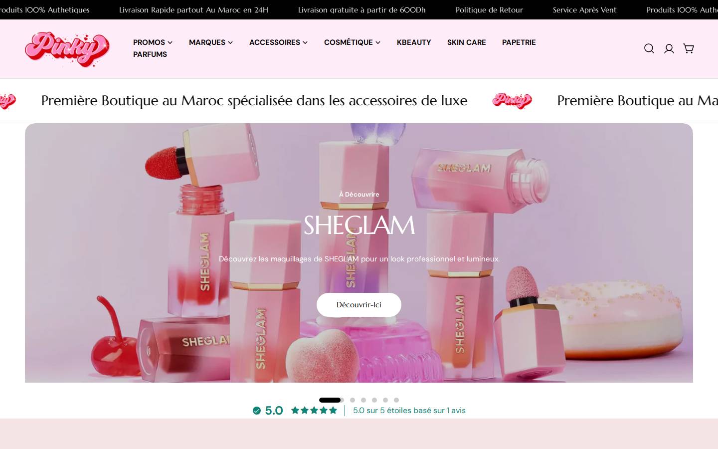 pinky.ma homepage screenshot