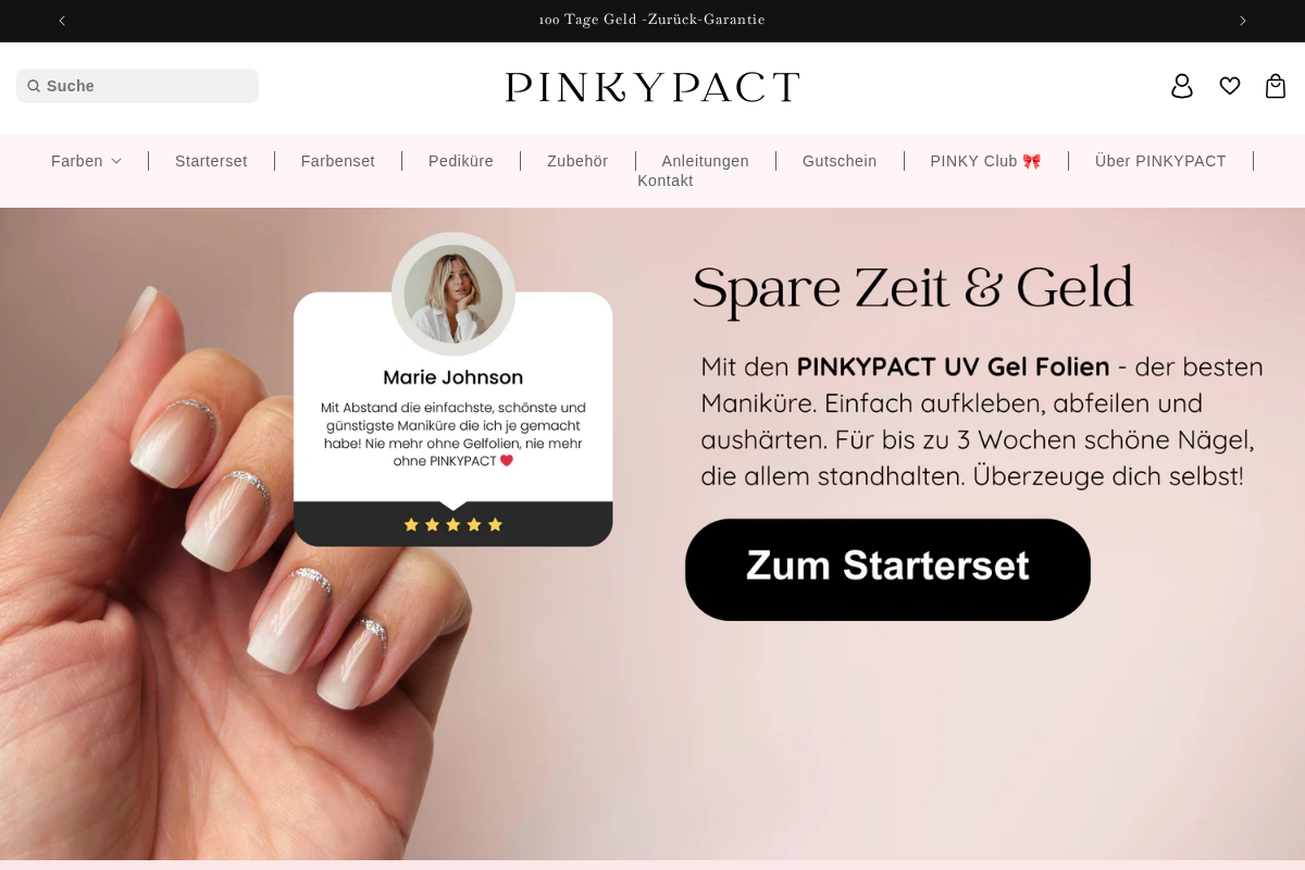 PINKYPACT homepage screenshot