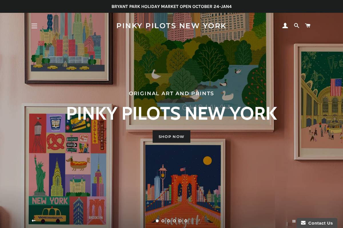 pinkypilots.com homepage screenshot