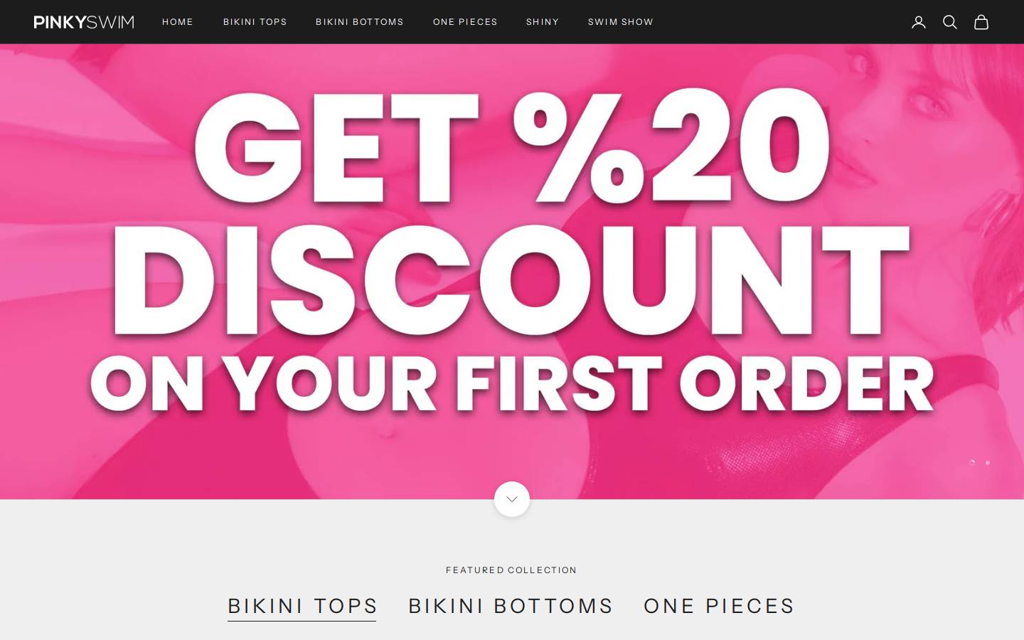 pinkyswim.com homepage screenshot