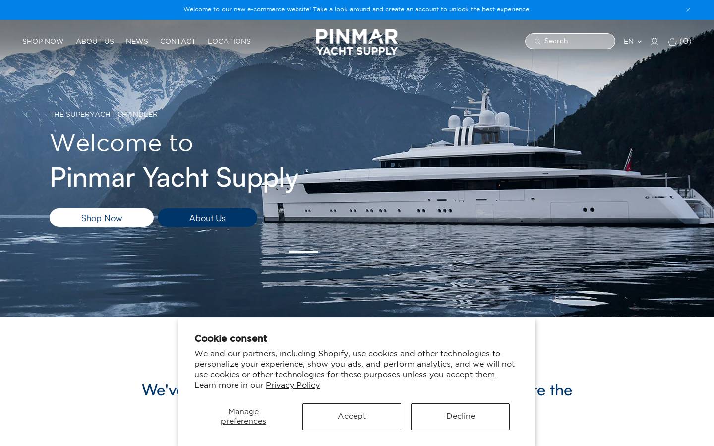 pinmarsupply.com homepage screenshot